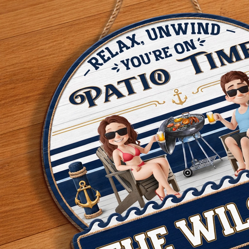 Custom Wood Sign - Personalized Summer Vacation And Travel Gifts For Husband And Wife, Him And Her - Chilling With The Grill Master