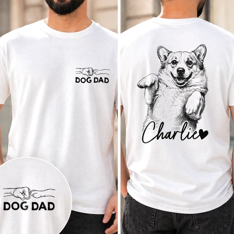Custom Photo Unisex T-shirt - Personalized Father's Day Birthday Gifts For Dog Cat Lovers, Dog Dad And Mom, Cat Owners - Furry Friends