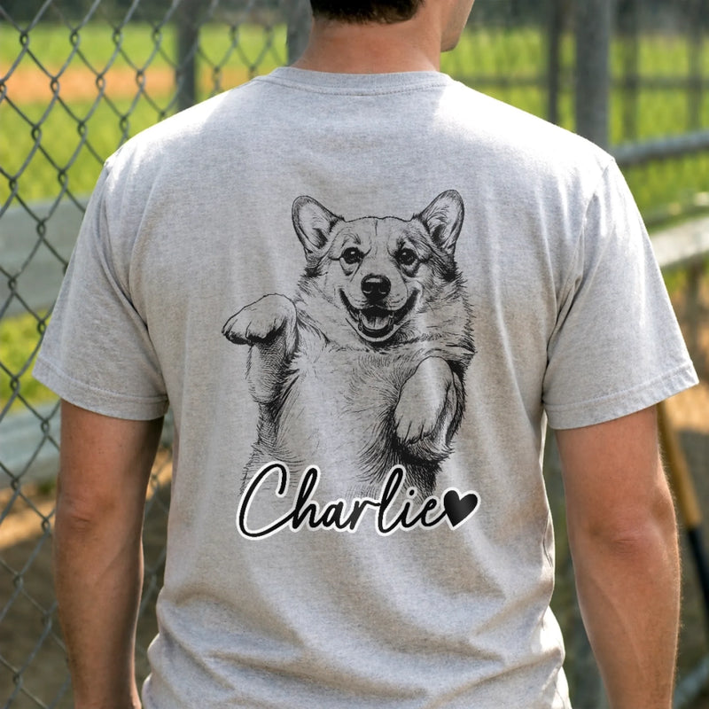 Custom Photo Unisex T-shirt - Personalized Father's Day Birthday Gifts For Dog Cat Lovers, Dog Dad And Mom, Cat Owners - Furry Friends