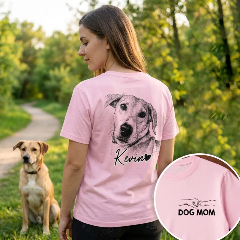 Custom Photo Unisex T-shirt - Personalized Father's Day Birthday Gifts For Dog Cat Lovers, Dog Dad And Mom, Cat Owners - Furry Friends