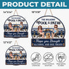 Custom Wood Sign - Personalized Summer Vacation And Travel Gifts For Husband And Wife, Dog Dad And Mom - Sipping Beers With My Furry Bestie