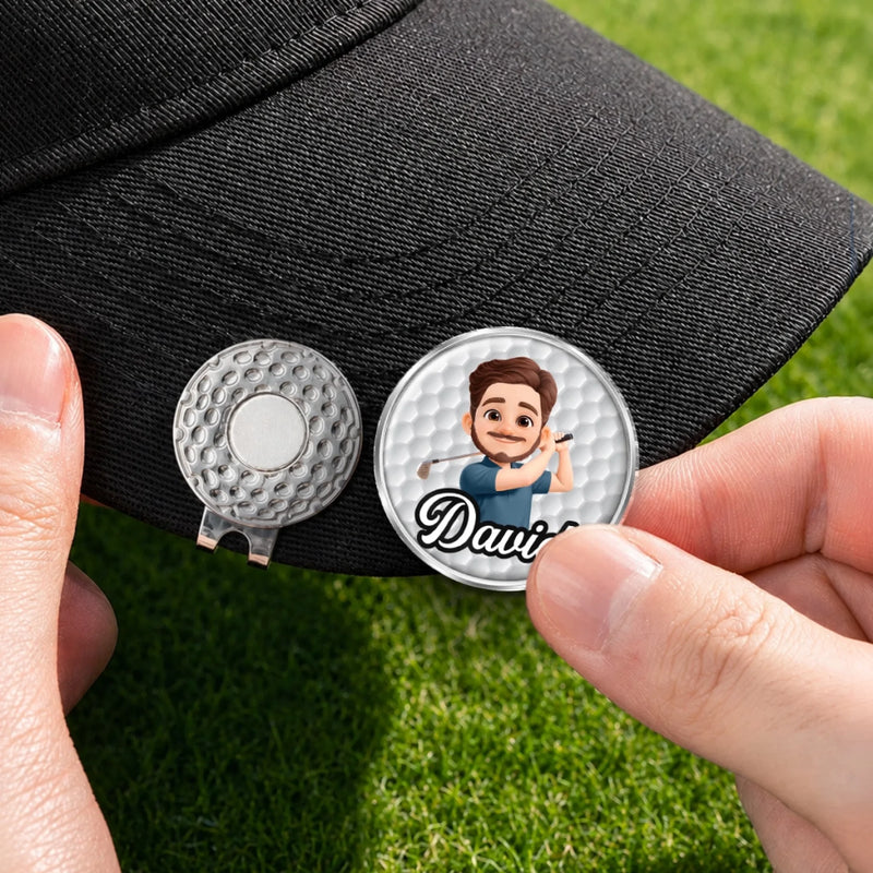 Custom Golf Ball Marker - Personalized Birthday Gifts For Golf Lovers, Sports Fans, Sports Lovers - Swing Into Happiness
