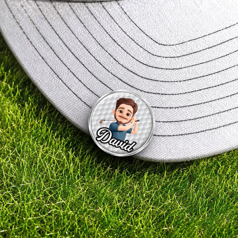 Custom Golf Ball Marker - Personalized Birthday Gifts For Golf Lovers, Sports Fans, Sports Lovers - Swing Into Happiness