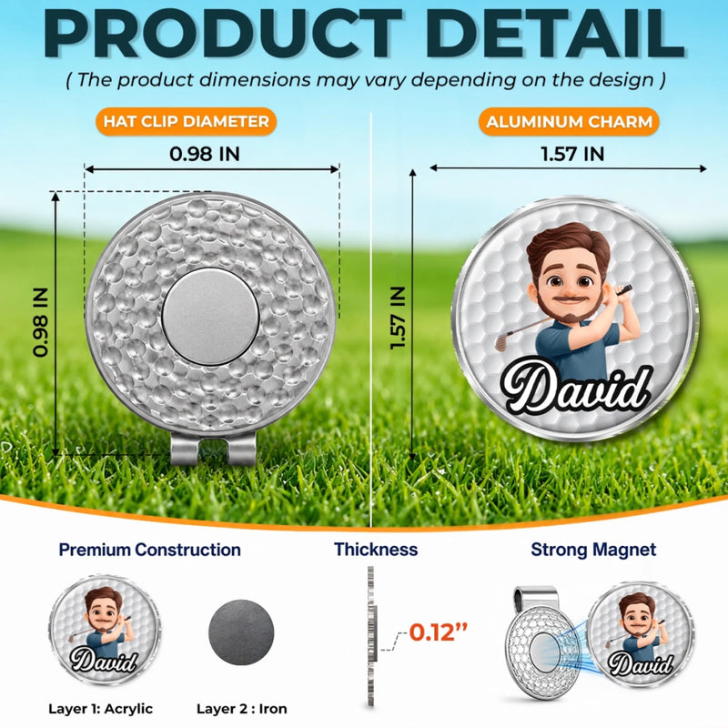 Custom Golf Ball Marker - Personalized Birthday Gifts For Golf Lovers, Sports Fans, Sports Lovers - Swing Into Happiness