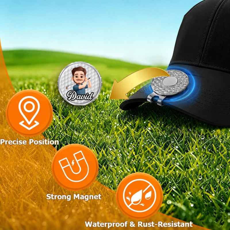 Custom Golf Ball Marker - Personalized Birthday Gifts For Golf Lovers, Sports Fans, Sports Lovers - Swing Into Happiness