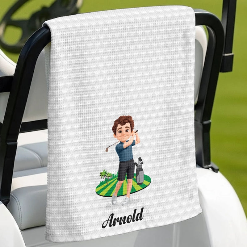 Custom Golf Towel - Personalized Birthday Gifts For Golf Lovers, Sports Fans, Sports Lovers - Just Tap It In