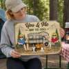 Custom Home Decor Metal Sign - Personalized Anniversary Wedding Camping Gifts For Campers, Husband And Wife, Him And Her, Dog Lovers - Woods Wanderers Together Forever