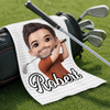 Custom Photo Golf Towel - Personalized Birthday Gifts For Golf Lovers, Sports Fans, Sports Lovers - Life Needs Golf