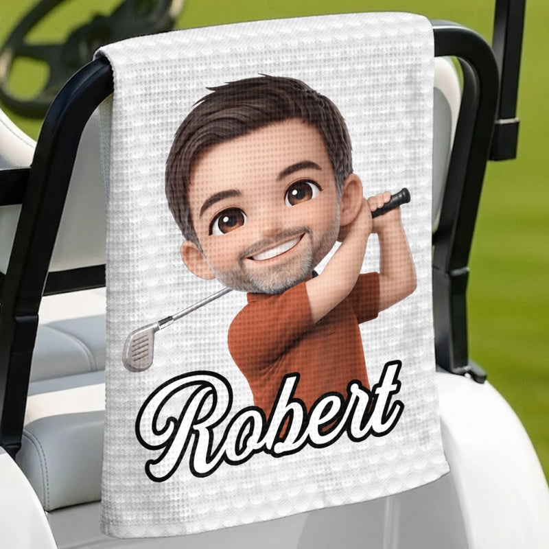 Custom Photo Golf Towel - Personalized Birthday Gifts For Golf Lovers, Sports Fans, Sports Lovers - Life Needs Golf
