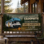Custom Outdoor Banner - Personalized Camping Gifts For Campers, Mom, Dad, Brother, Sister, Kids - Home Is Wherever We Roam