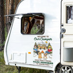 Custom RV Decal - Personalized Anniversary Wedding Camping Gifts For Campers, Husband And Wife, Dog Dad And Mom - Together Is Our Favorite Campsite