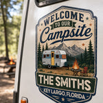 Custom RV Decal - Personalized Birthday Camping Gifts For Campers - Our Happy Camper Place