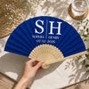 Custom Bamboo Hand Fan - Personalized Anniversary Wedding Gifts For Husband And Wife, Him And Her - Cherishing Every Single Moment Together