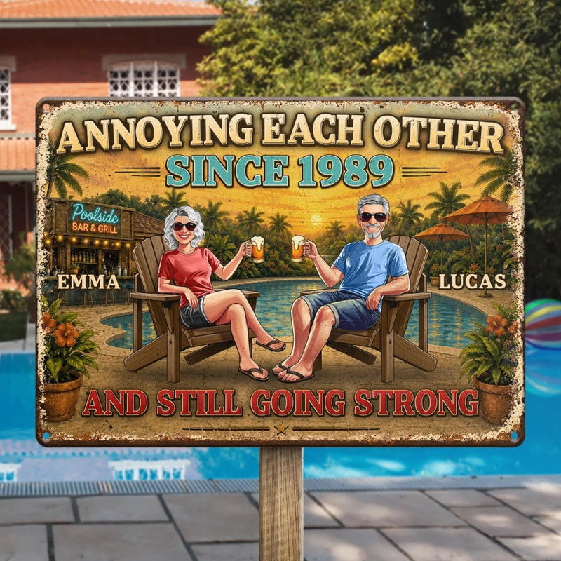 Custom Home Decor Metal Sign - Personalized  Summer Vacation And Travel Gifts For Husband And Wife, Him And Her - Our Favorite Escape, Kept Forever