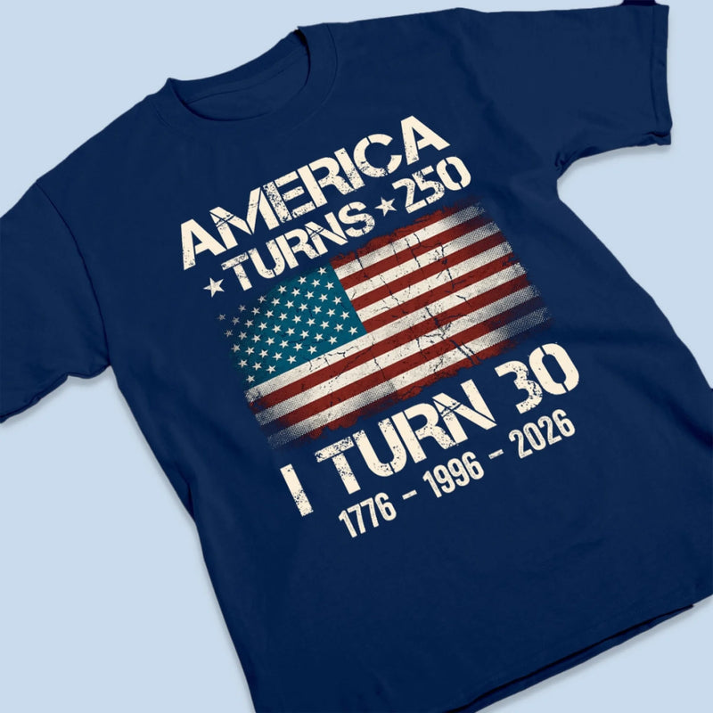 Custom Unisex T-shirt, Premium T-shirt, Hoodie - Personalized America 250th Anniversary Gifts For Men And Women - Born To Shine In The Land Of The Free