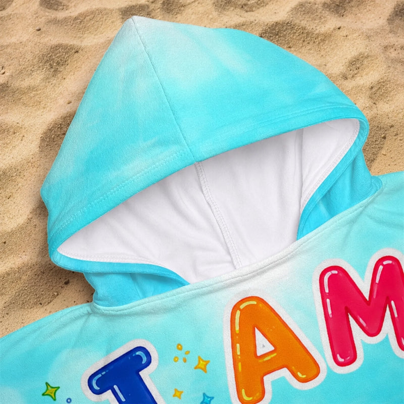Custom Poncho Beach Towel - Personalized Summer Vacation And Travel Gifts For Women, Men, Kids - Starfish On The Beach