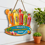 Custom Poolside Wood Sign - Personalized Summer Vacation And Travel Gifts For Grandma, Grandpa - Pool Days Family Way