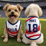 Custom USA World Football Pet Jersey - Personalized Birthday Gifts For Football Dog Cat Lovers, Dog Dad And Mom, Cat Owners - Furry Patriot On The Field