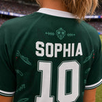 Custom Women's Mexico World Football Jersey Crop Tee - Personalized Birthday Gifts For Football Lovers, Sports Fans, Sports Lovers - Green Blood, Bold Heart, Zero Limits
