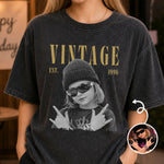 Custom Photo Washed Cotton T-shirt - Personalized Birthday Gifts For Men, Women - Born To Stand Out
