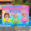 Custom Poolside Home Decor Metal Sign - Personalized Summer Vacation And Travel, Poolside Gifts For Grandma, Grandpa - Pool Days Rule