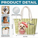 Custom Summer Beach Bag - Personalized Birthday Gifts For Dog Cat Lovers, Dog Dad And Mom, Cat Owners - Sunny Paws Happy Days