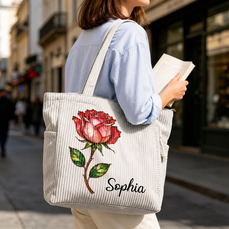 Custom Corduroy Tote Bag - Personalized Summer Vacation And Travel Gifts For Women, Besties, Sisters, BFF, Family, Yourself - Summer Looks Good On Me