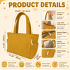 Custom Corduroy Tote Bag - Personalized Summer Vacation And Travel Gifts For Women, Besties, Sisters, BFF, Family, Yourself - Living My Best Summer