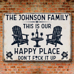 Custom Home Decor Metal Sign - Personalized  Summer Vacation And Travel Gifts For Husband And Wife, Him And Her - Our Favorite Escape