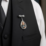 Custom Photo Teardrop Pin - Personalized Memorial Sympathy Gifts For Brides - A Love Remembered Forever