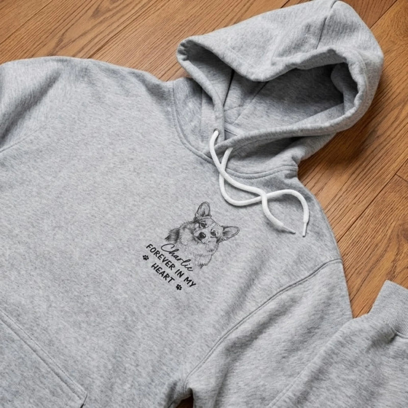 Custom Photo T-shirt, Hoodie - Personalized Pet Memorial Sympathy Gifts For Dogs, Cats - Forever In My Heart