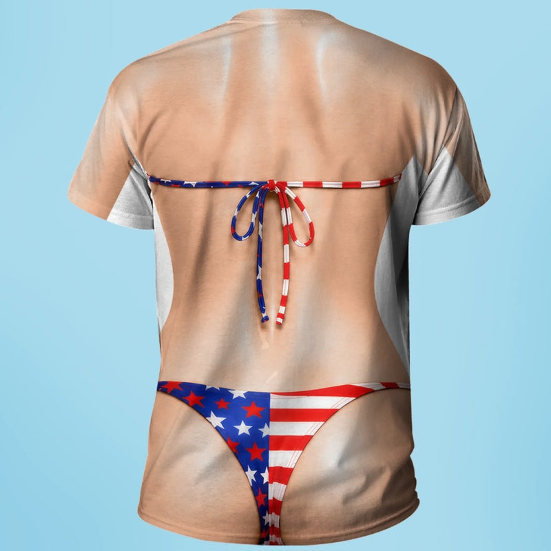 Custom Funny Patriotic T-shirt - Personalized Birthday Gifts For Women - Freedom Never Looked So Hot