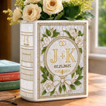Custom Book Vase - Personalized Anniversary Wedding Gifts For Husband And Wife, Him And Her - Chapters Of Our Forever