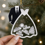 Custom 3 Layers Shaker Ornament - Personalized Anniversary Christmas Wedding Gifts For Couple, Husband, Wife - Making Memories Together