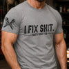 Custom Mechanic Unisex T-Shirt With Design On Sleeve - Personalized Birthday Gifts For Men, Dad, Grandpa, Husband - Built To Fix