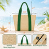 Custom Straw Bag - Personalized Summer Vacation And Travel Gifts For Women, Besties, Sisters, BFF - Hello Summer Vibes
