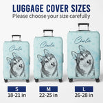 Custom Photo Luggage Cover - Personalized Summer Vacation And Travel Gifts For Dog Cat Lovers, Dog Dad And Mom, Cat Owners - My Favorite Travel Partner