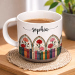 Custom Pottery Mug - Personalized Bookish Gifts For Book Lovers, Bookworms, Readers - Bloom Through Books