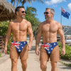 Custom Funny Patriotic Men Swim Trunks - Personalized Summer Vacation And Travel Gifts For Men - Born For Summer