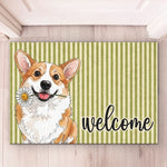 Custom Photo Home Decor Decorative Mat - Personalized Birthday Gifts For Dog Cat Lovers, Dog Dad And Mom, Cat Owners - The Paws Welcome You