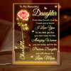 Custom Shaped 3D LED Walnut Night Light - Personalized Birthday Gifts For Daughter - Glowing Memories From Mom
