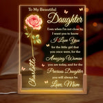 Custom Shaped 3D LED Walnut Night Light - Personalized Birthday Gifts For Daughter - Glowing Memories From Mom