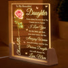 Custom Shaped 3D LED Walnut Night Light - Personalized Birthday Gifts For Daughter - Glowing Memories From Mom