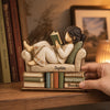 Custom 2-Layered Wooden Plaque - Personalized  Bookish Gifts For Book Lovers, Bookworms, Readers - Lost In My Own World