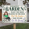 Custom Home Decor Metal Sign - Personalized  Birthday Garden Gifts For Gardeners - My Happy Place Only