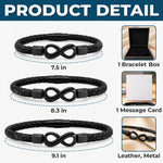 Custom Infinity Bracelet - Personalized Anniversary Wedding Gifts For Husband And Wife, Him And Her - Locked In Forever