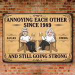 Custom Home Decor Metal Sign - Personalized  Anniversary Wedding Gifts For Husband And Wife, Him And Her - Aging Like Fine Wine Together