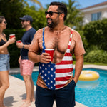 Custom Funny Patriotic T-shirt - Personalized Halloween Costume Birthday Gifts For Men - Beach Body Included