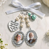 Custom Photo Bouquet Charm - Personalized Memorial Sympathy Gifts For Brides - Walking With Angels Today
