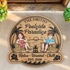 Custom Poolside Shaped Doormat - Personalized Summer Vacation And Travel Gifts For Husband And Wife, Him And Her - Home Sweet Poolside Home